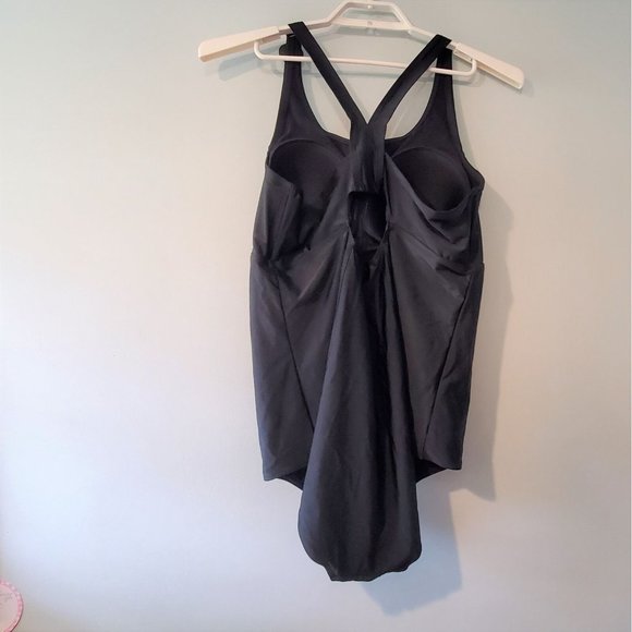 Torrid nwt swimsuit womens 3X 22 24 black mesh inset keyhole wireless Ac… - Picture 4 of 5